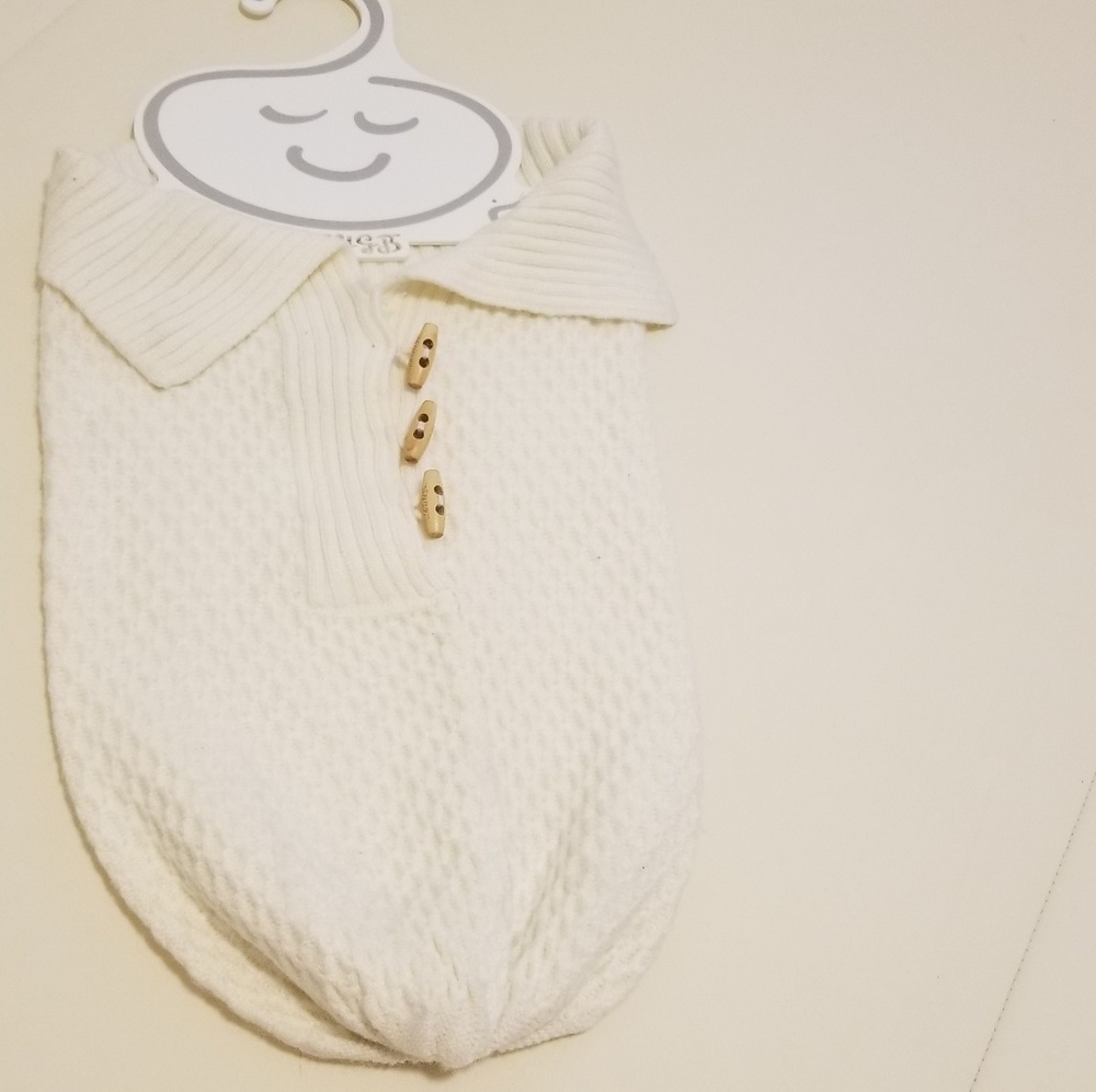 Knit baby bunting bag
